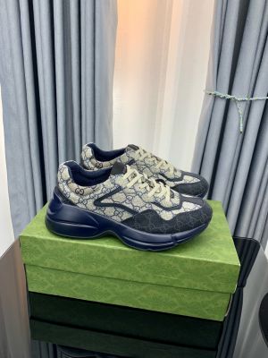 GUCC.I RYTHON GG GREY NAVY MONOGRAM