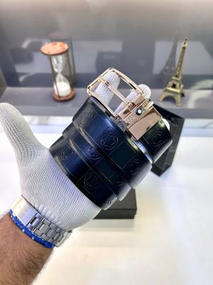 Mont_Blanc Golden Black Reversible Belt Fa 857