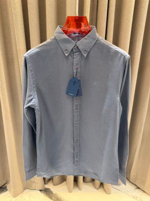 Hacket Chest Logo Full Sleeves Shirt Blue