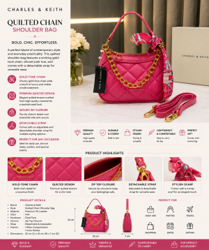 CHARLE.S & KEITH PINK MINI ALCOTT SCARF HANDLE PREMIUM BAG WITH OG BOX