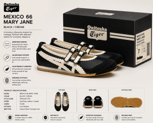 ONITSUK_A TIGER MEXICO 66 TGRS BLACK CREAM FIX