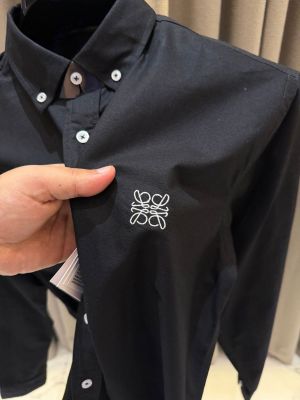 Loewe Chest Logo Full Sleeves Shirt Black 
