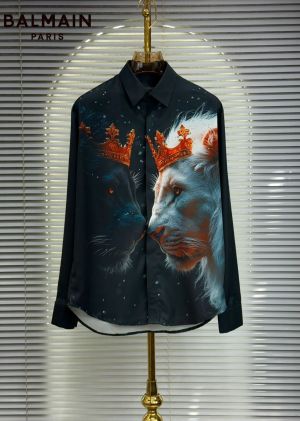 Balmai_n Imported Printed Premium Shirt Blackk