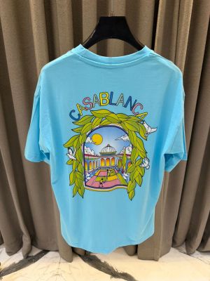 Casablanca Chest Logo Oversized Tshirt Sky Blue