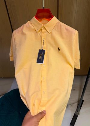 RALP-H LAUREN POLO STORE ARTICLE IMPORTED leelan fabric SHIRT orange