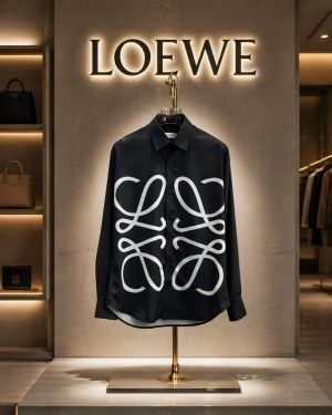 Loewe Full Monogram Full Sleeves Shirt Black