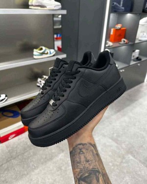 Nikee Airforce 1 Black 1st Leather UA 2603