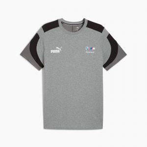 Pum_a BMW Chest Logo Round Neck T-shirt Grey