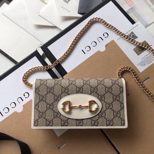 Guccii Horsebit 1955 Chain On Wallet With Original Box Dustcover