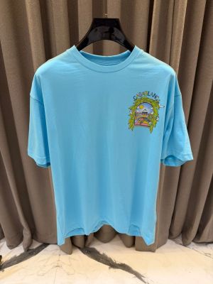 Casablanca Drop Shoulder T-shirt Sky Blue