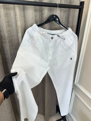 Ralp_h Lauren Polo White Imported Pure Linen Premium Pant(1186)