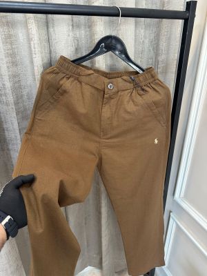 Ralp_h Lauren Polo Brown Imported Pure Linen Premium Pant(1187)