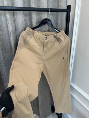 Ralp_h Lauren Polo Beige Imported Pure Linen Premium Pant(1188)
