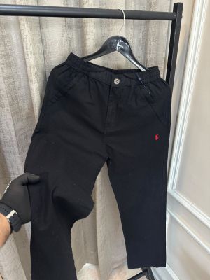 Ralp_h Lauren Polo Black Imported Pure Linen Premium Pant(1189)