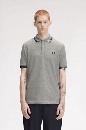 FRED PERRY IMPORTED STORE ARTICLE POLO T-SHIRT GREY
