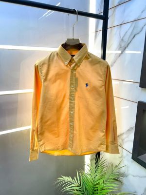 Ralp h Lauren Polo Orange Oxford Lycra Premium Shirt F2895-OR