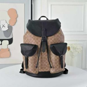 Coachh_Warner_Backpack_Signature_Canvas_Coated_Canvas_Leather_With_Dust_Cover_909_Apricot_Black