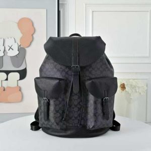 Coachh_Warner_Backpack_Signature_Coated_Canvas_Leather_With_Dust_Cover_909_Black_Black