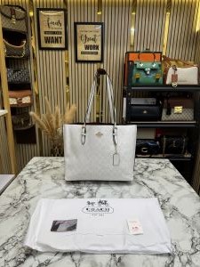 Coac_h mollie tote bag with dust bag (Cv967)(White)