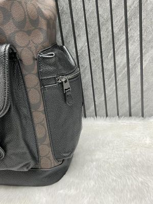 Coachh_Unisex_Rivington_Backpack_Coffee_Black_Sprint_Leather_With_Dust_Bag_059_Coffee_Black