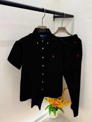 Ralp h Lauren Linen Imported Black Super Premium Cord Set F3942-BL