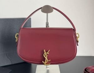 Sa_int_Laurent_  mini shoulder bag featuring a prominent gold-toned Cassandre logo Bag with box premium quality