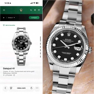 Role_x Datejust 41 Silver black Dial