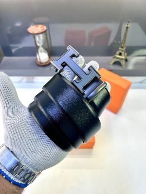 Herme_s Grey Auto Lock Belt Fa 734