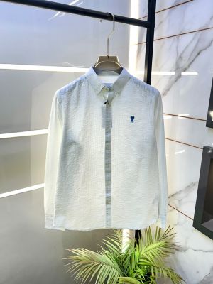 Ami Sky Lining Embroidery Logo Oxford Lycra Premium Shirt F3911-SK