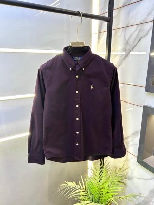 Ralp h Lauren Polo Purple Oxford Lycra Premium Shirt F2895-PU