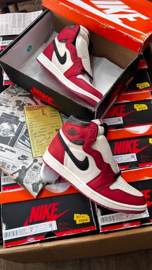 SEMI UA jordan 1 retro high chicago x lost found with sandy bros bill original box powder sole top fixed