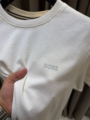 Boss Chest Logo Round Neck T-shirt White