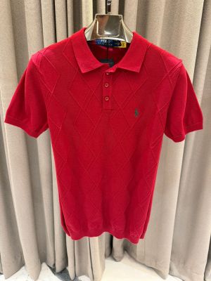Ralp_h Lauren Chest Logo imported Polo T-shirt Red