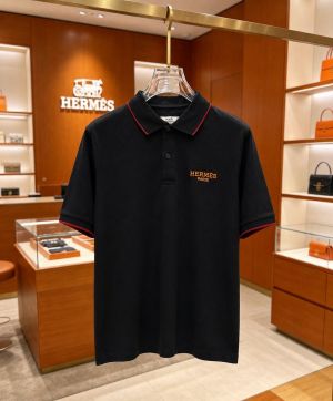 Herme_s Chest Logo Polo T-shirt Black
