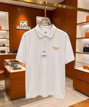Herme_s Chest Logo Polo T-shirt White 