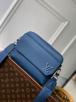 Louiss Vuitton Fastline Blue Messenger Unisex With OG Box & Dust Bag Blue 22611