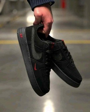 Nikee Airforce 1 Low Multi Swoosh Black Crimson (1185