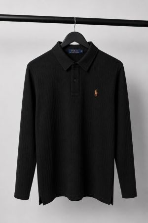 Polo Ralp_h Lauren Full Sleeves Textured Knit Polo 1056
