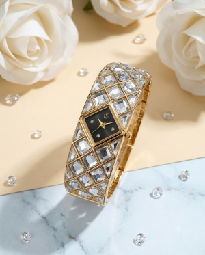 Swarovsk_i Curiosa Bangle   Gold To Black