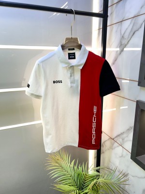 boss x porsche edition white collar neck premium tshirt f5040 wh