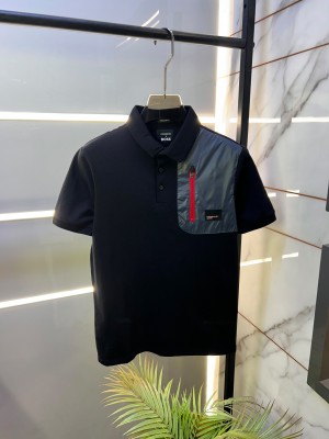 boss x porsche edition Black collar neck premium tshirt f5040 Bl