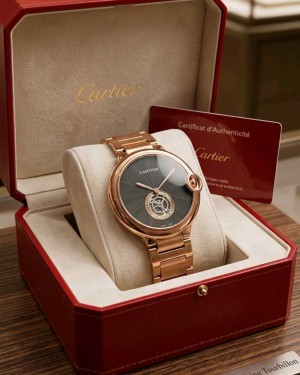 Cartie_r baloon Rose gold Black dial