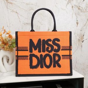 Miss Dior1031 Graffiti Book Large Tote With OG Box & Dust Bag & Scarf (Orange - 1031)