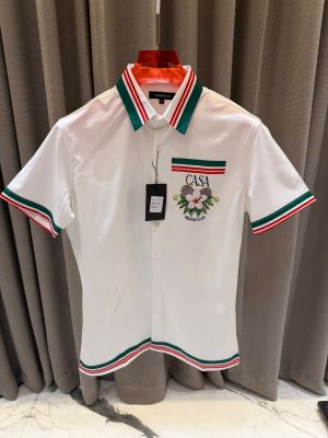 Casablanca Chest Pocket Logo Half Shirt White