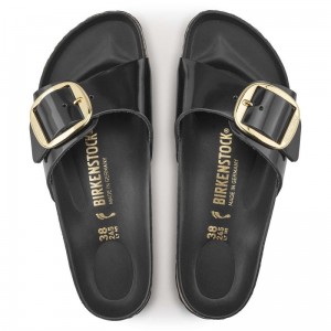 Bir ken stock Madrid Big Buckle Black High Shine