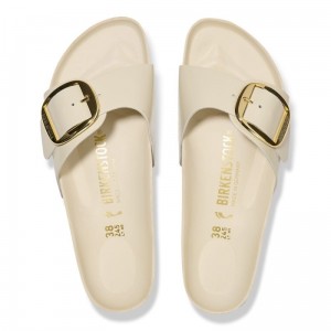 Bir ken stock Madrid Big Buckle Beige High Shine Ecru