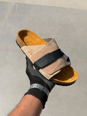 Bir ken stock kyoto Beige suede