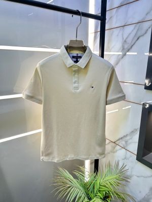 Tommy_Hilfige r Cream Polo Premium Collar Neck T-shirt F3934-CR