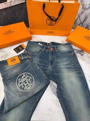 Herme_s Paris Light Shade Imported Fabric Premium Raw Wash Boot Cut Fit Denim Jeans CS402