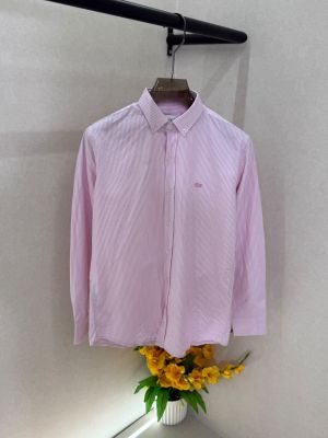 Lacost e Pink Lining Embroidery Logo Oxford Lycra Premium Shirt F3739-P2